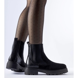 Botines negros con suela masiva de Hodges. 1