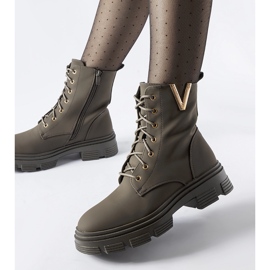 Botines Fru verde oscuro con aislamiento mate 1
