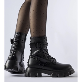 Botas de trabajadores negras decoradas con tachuelas Chamberlain negro 2