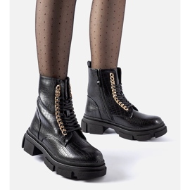 Botas de trabajador Goodland negras con cadena decorativa. negro 2