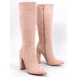 Botas tacón estable Maureen Khaki beige 1 Botas tacón estable Maureen Khaki beige 1