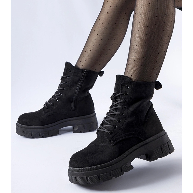 Zapatos de trabajo negros con suela gruesa Qureshi. 1