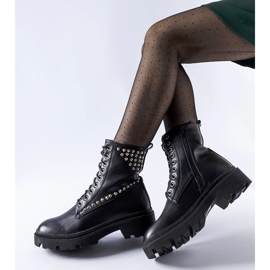 Botas de trabajo negras decoradas con tachuelas Bobbitt negro 1