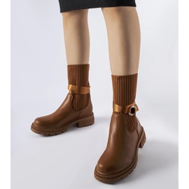 Botines tipo calcetín con aislamiento marrones de Picker marrón 1