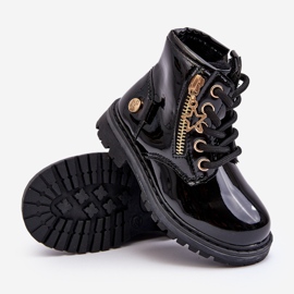 Botas de charol para niña con cremallera, aislantes negras Felori negro 5