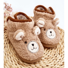 Pantuflas Infantiles Térmicas con Osito, Beige Eberra 2