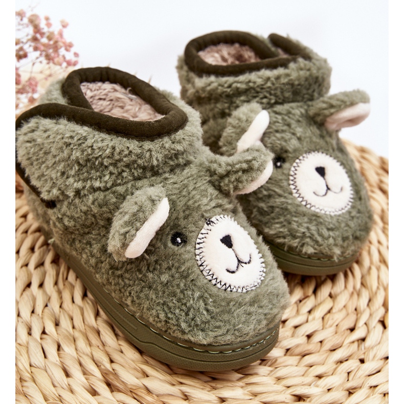 Pantuflas Infantiles Térmicas Con Osito Verde Eberra 2 Pantuflas Infantiles Térmicas Con Osito Verde Eberra 2