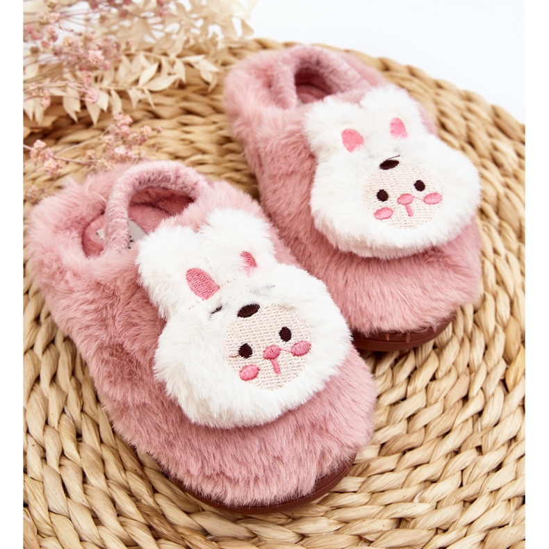 Pantuflas Infantiles Conejito Peludo, Dicera Rosa 2