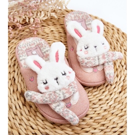 Pantuflas Infantiles Conejito Rosa Suela Gruesa, Dasca 2