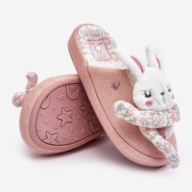 Pantuflas Infantiles Conejito Rosa Suela Gruesa, Dasca rosado 6