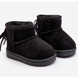 Botas de nieve aislantes para niños con flecos, negro Mikyla 7