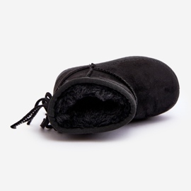 Botas de nieve aislantes para niños con flecos, negro Mikyla 1