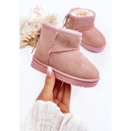 Botas de nieve aislantes para niños con flecos, rosa Mikyla rosado 4