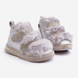 Botas de nieve con aislamiento Leela plateadas para niños plata 6