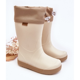 Lemigo Wave Gokids 983 Botas de Agua Infantil con Cuello, Beige 4
