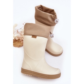 Lemigo Wave Gokids 983 Botas de Agua Infantil con Cuello, Beige 5