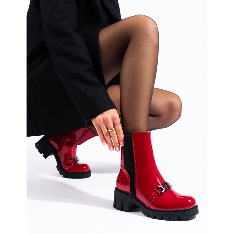 W. Potocki Botas Jodhpur mujer lacadas Potocki rojo 1