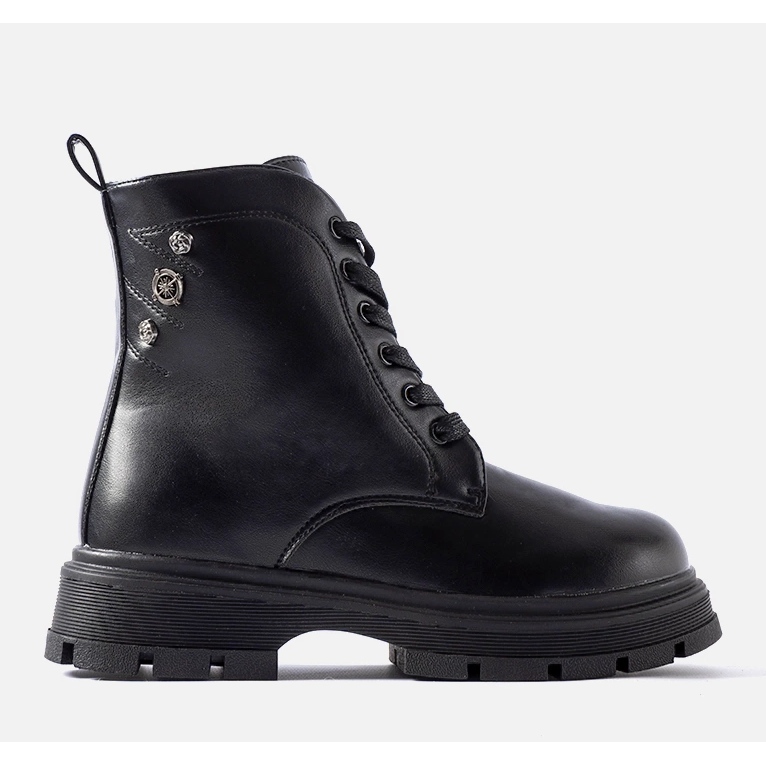 Botas de niña con aislamiento de grafito de Basara negro 1