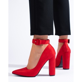 Zapatos de tacón Shelovet rojos 2