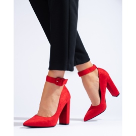 Zapatos de tacón Shelovet rojos 3
