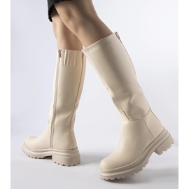 Botas Prisco beige, aislantes y lisas. 2