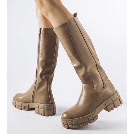 Botas planas Ceredano aislantes marrones beige 2