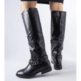 Botas aislantes negras con cadena Millies negro 2