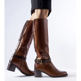 Botas marrones con hebilla decorativa Ernest marrón 1