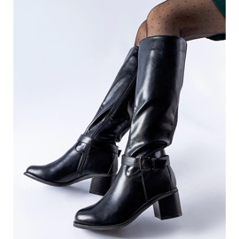 Botas negras con hebilla decorativa Ernest. negro 2