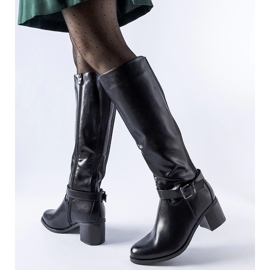 Botas negras con hebilla decorativa Ernest. negro 3