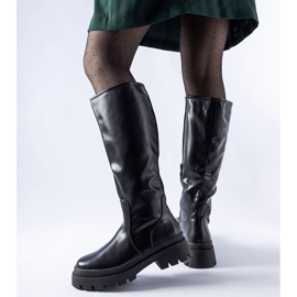 Botas clásicas planas Christien negro 2