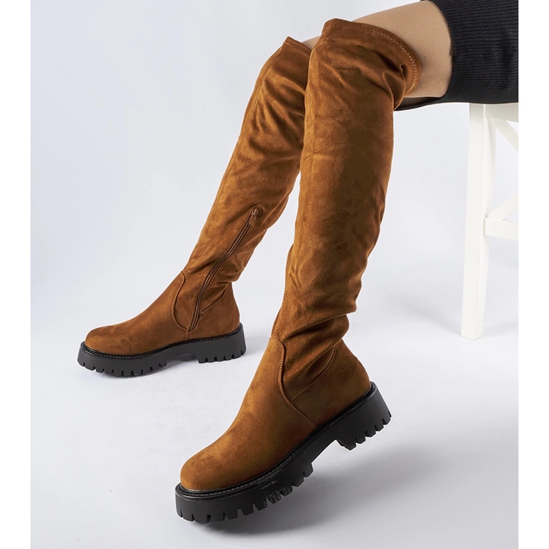 Botas largas marrones con suela maciza de Kossuth marrón 1 Botas largas marrones con suela maciza de Kossuth marrón 1