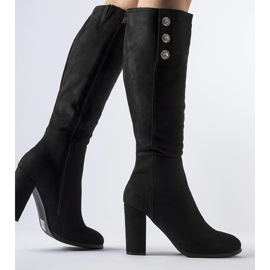 Botas negras decoradas con circonitas Lightning negro 1