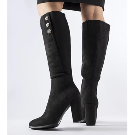 Botas negras decoradas con circonitas Lightning negro 2