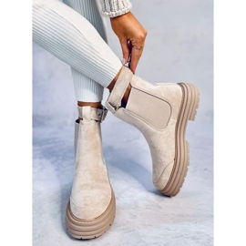 Botas Chelsea de mujer Carls Beige 4