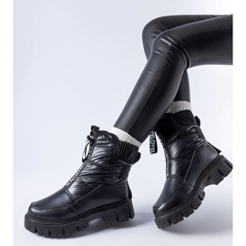 Botas de nieve Lessard acolchadas con aislamiento negro 1 Botas de nieve Lessard acolchadas con aislamiento negro 1