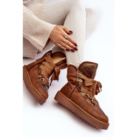 Botas de nieve para mujer con cordones D.Franklin DFSH370006 Marrón 5