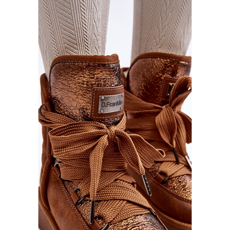 Botas de nieve para mujer con cordones D.Franklin DFSH370006 Marrón 1