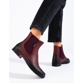 Botines chelsea mujer T.Sokolski burdeos rojo 2