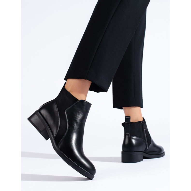 SHELOVET Botas cortas de mujer negras. negro 1