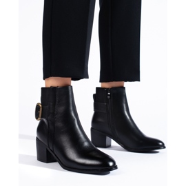 SHELOVET Elegantes botines negros de tacón 1