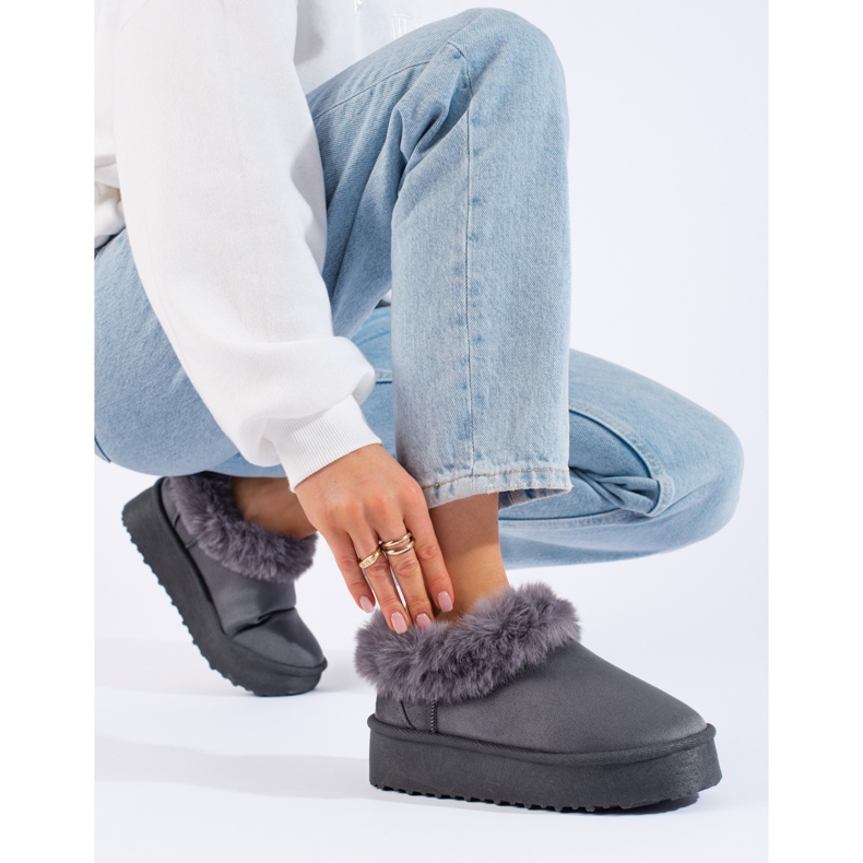 Botas de nieve bajas de mujer Shelovet gris 1 Botas de nieve bajas de mujer Shelovet gris 1