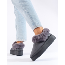 Botas de nieve bajas de mujer Shelovet gris 3