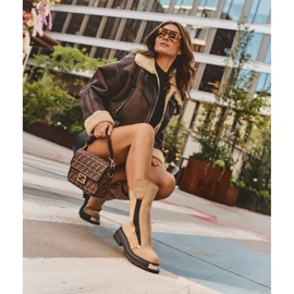 Botas planas aislantes de ante Beige Palimra 1