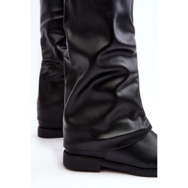 Botas planas de mujer con parte superior fruncida, Tercella negra negro 8