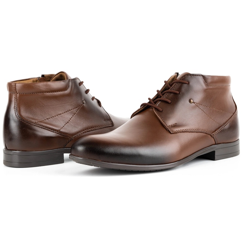 Olivier Zapatos de vestir hombre piel insulada 802MA marrón 3