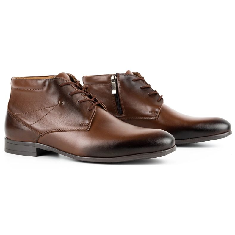 Olivier Zapatos de vestir hombre piel insulada 802MA marrón 2