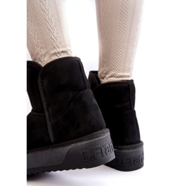 Botas de nieve de mujer vegana impermeable en la plataforma negra D.franklin negro 4