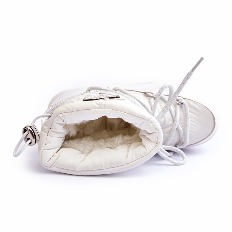 MSMG Botas de Nieve con Cordones y Aislamiento Infantil Blanco Colina 2