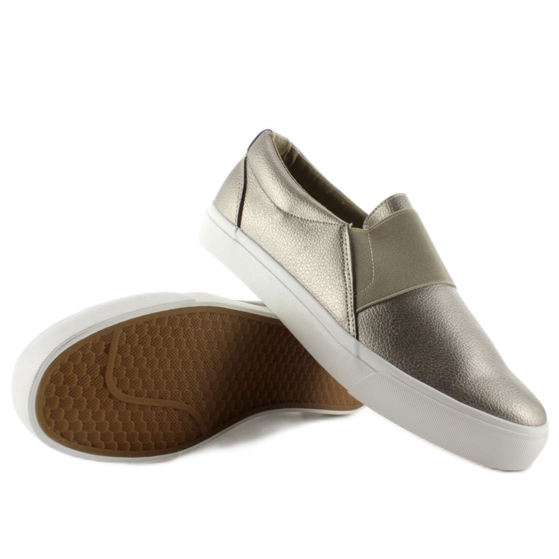 Zapatillas slip-on con goma NB72P Gun Color amarillo 2